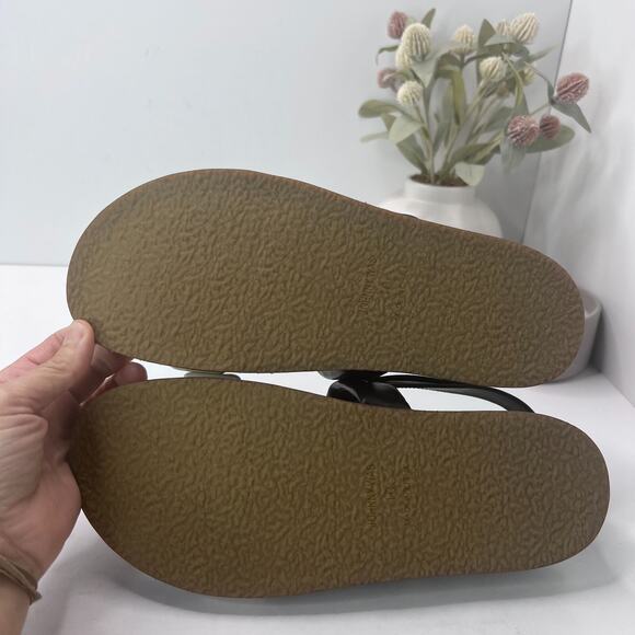 Johnny Was Double Band Leather Sandals Floral Footbed JWS14523-4 Women's 10 NWOB - Picture 9 of 10